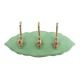 Green Golden Small Wall Wooden Iron Hooks